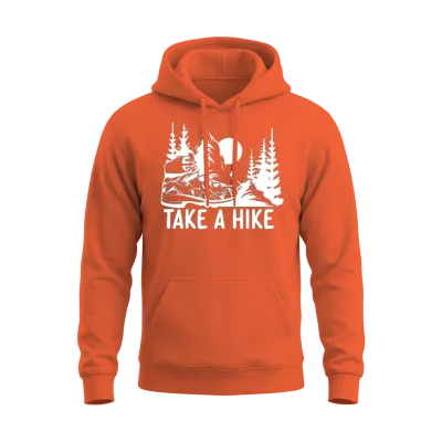 Go for a Hike, Take a Hike Unisex Hoodie - Orange