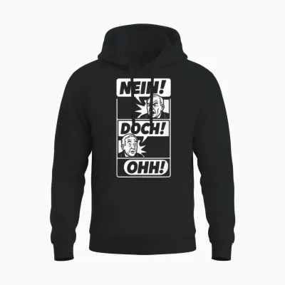 Nein! Doch! Ohh! - Kultreaktion in Comic Style Unisex Hoodie - Black