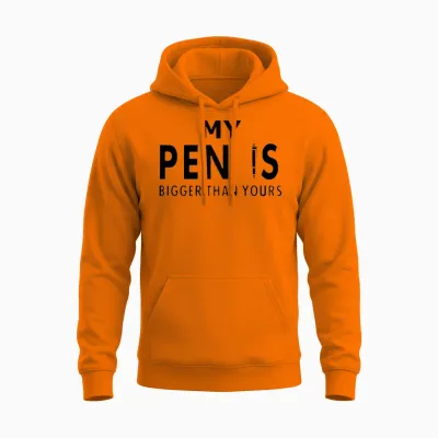 My Pen Is Bigger Than Yours Unisex Hoodie - Safety Orange