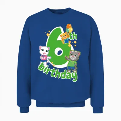 Talking Tom & Friends 6th Birthday Unisex Sweatshirt - Royal
