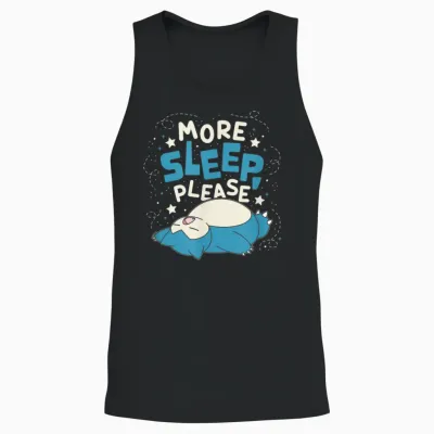 Pokémon - Snorlax More Sleep Please Unisex Tank Top - Black
