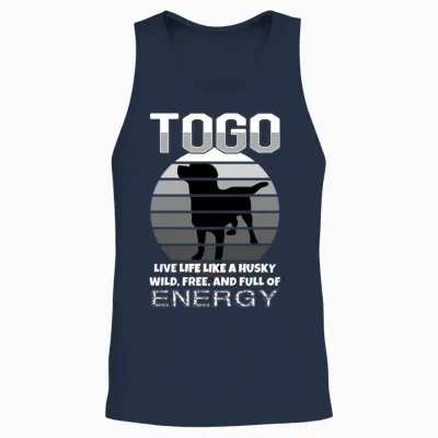 Dog Togo Dog Unisex Tank Top - Navy