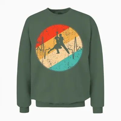 Dance Retro Heartbeat Unisex Sweatshirt - Military Green