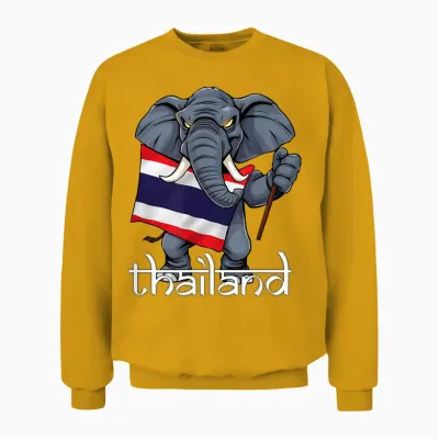 Thailand T-Shirt, Thai Clothing, Thailand for Women and Men Unisex Sweatshirt - Gold
