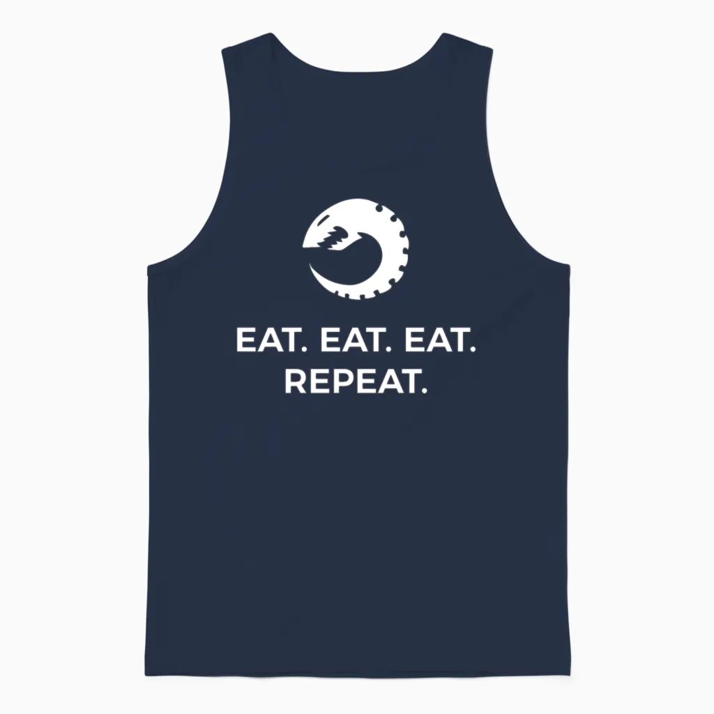 Tyranid Eat Eat Eat Repeat Unisex Tank Top in Navy