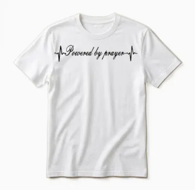 Powered by Prayer Unisex T-Shirt - White