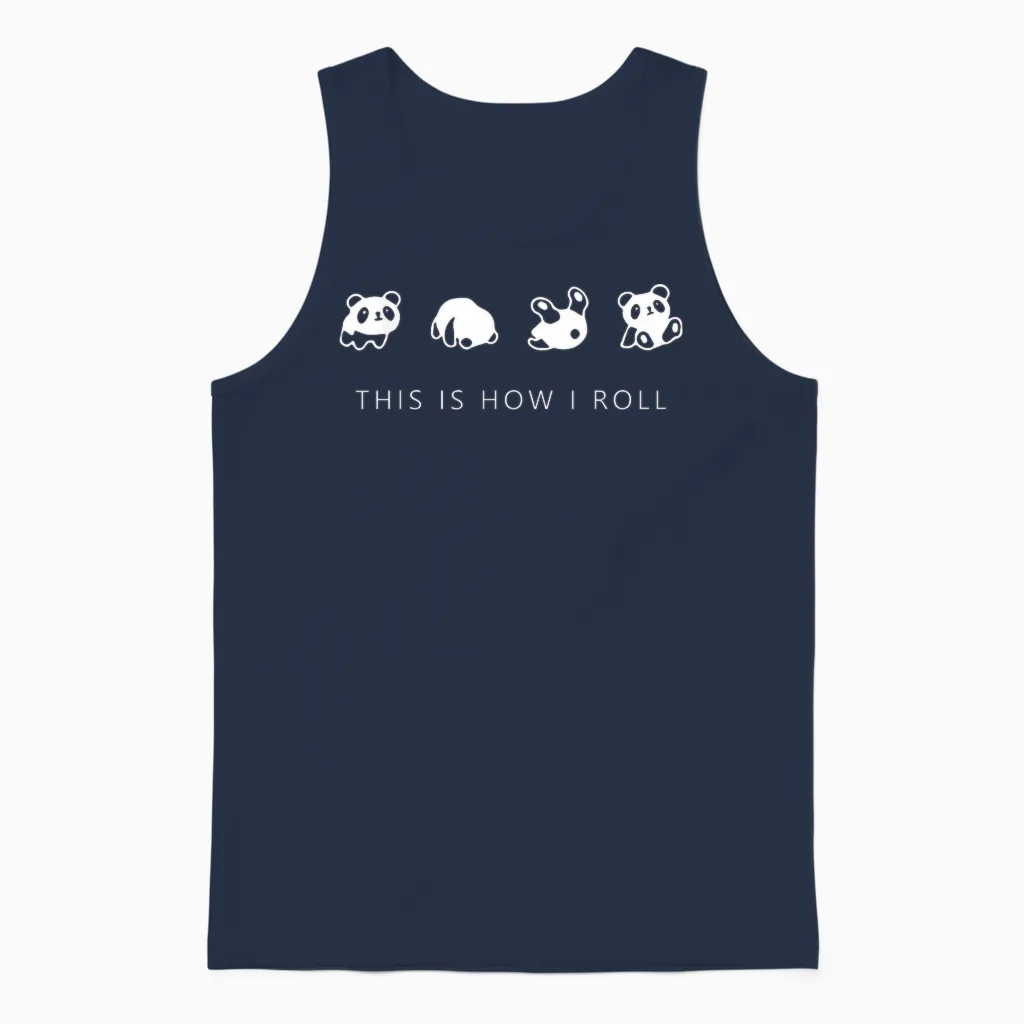 This Is How I Roll - Panda Classic Unisex Tank Top in Navy