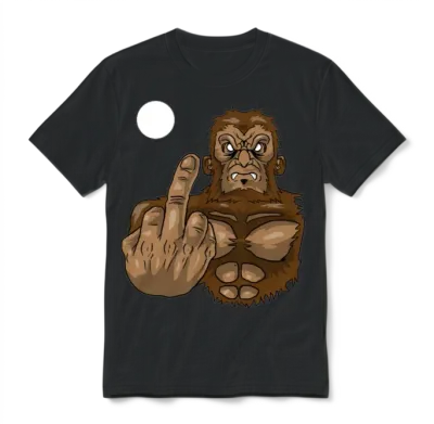 Bigfoot Sasquatch Animal Cryptid Monster Yeti Gift Unisex T-Shirt - Black