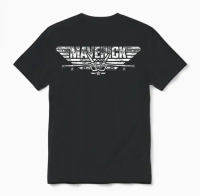Top Gun Maverick Fighter Jet Logo T-Shirt, Black, S Unisex T-Shirt - Black