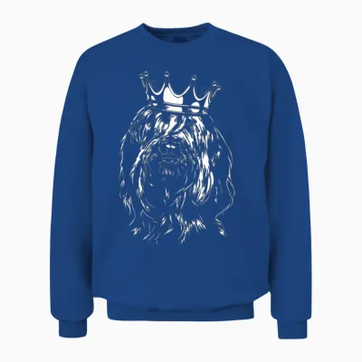 Funny Briard Dog Crown Dog Mom Unisex Sweatshirt - Royal