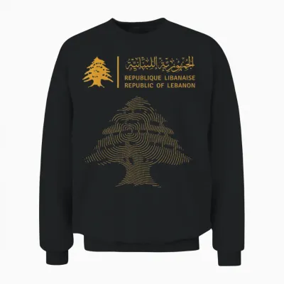 Libanon, Libanon-Flagge, Libanon-Flagge. Unisex Sweatshirt - Black