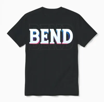 Retro - Bend Unisex T-Shirt - Black
