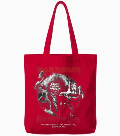 Iron Maiden Run for Your Lives Tour 2026 Hannover Tote Bags - Red