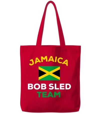 Jamaica Bobsled Team Jamaican Flag Bobsledding Tote Bags - Red