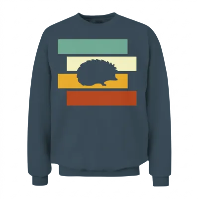 Hedgehog Retro Unisex Sweatshirt - Dark Heather