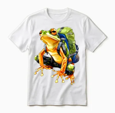 Frog Mountaineer / Hiking Frogs Unisex T-Shirt - White