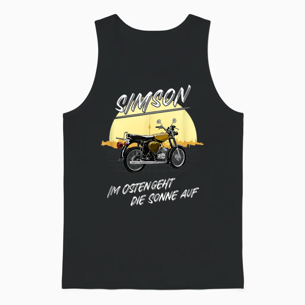 Simson Im Osten Geht Die Sonne Auf T-Shirt, Black Unisex Tank Top in Black