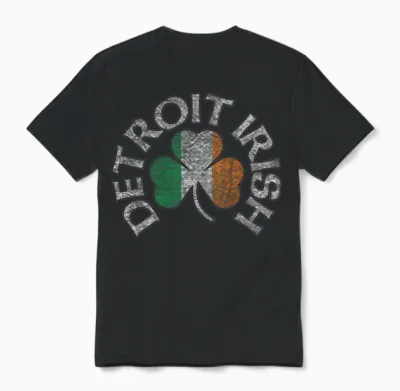 Detroit Irish Shamrock Apparel Unisex T-Shirt - Black