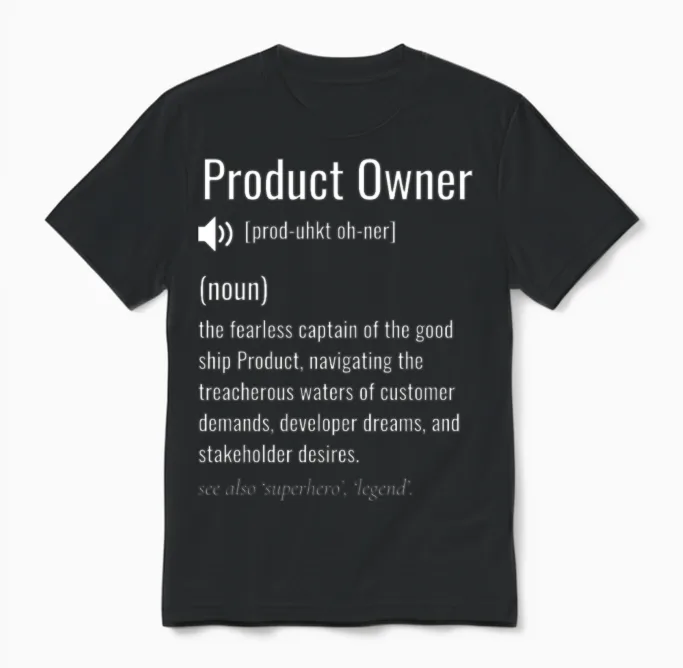 Product Owner Definition Unisex T-Shirt in Black