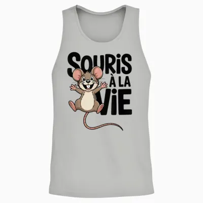 Funny Funny Mouse Cartoon Mouse Unisex Tank Top - Ash