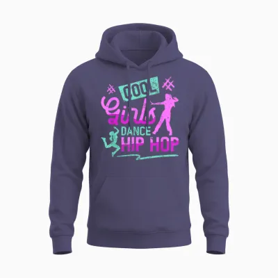 Cool Girls Dance Hip Hop Rapper Rap Hip Hop Dancer T-Shirt, Black Unisex Hoodie - Heather Sport Dark Navy