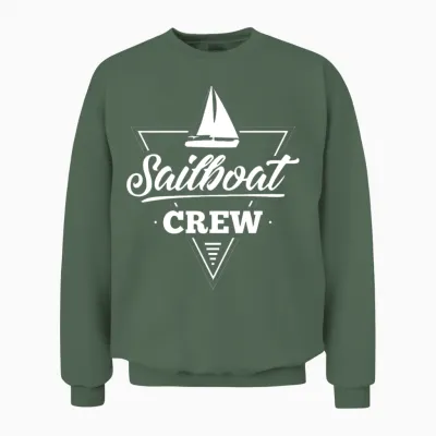 Sailing | Sailboat Crew | Sail Gift Unisex Sweatshirt - Military Green