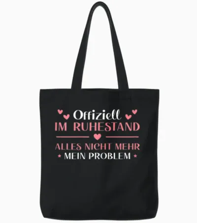 Damen Ruhestand Arbeitskollegin Im Rentenalter Rentnerin Tote Bags - Black