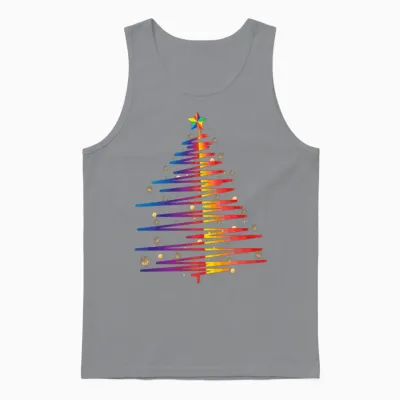 Christmas Fir Tree Unisex Tank Top - Sport Grey