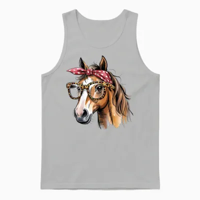 Braunes Pferd Süßes Motiv Pferde Mädchen Stall Und Reiten Unisex Tank Top - Ash