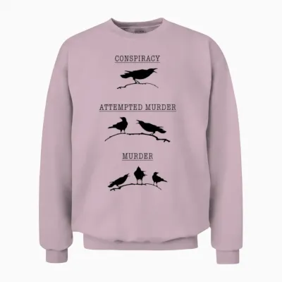 Attempted Murder Edgar Allan Poe Conspiracy Unisex Sweatshirt - Light Pink
