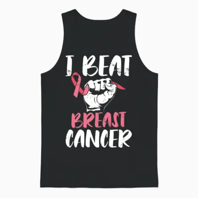 I Beat Breast Cancer Survivor Breast Cancer Unisex Tank Top - Black