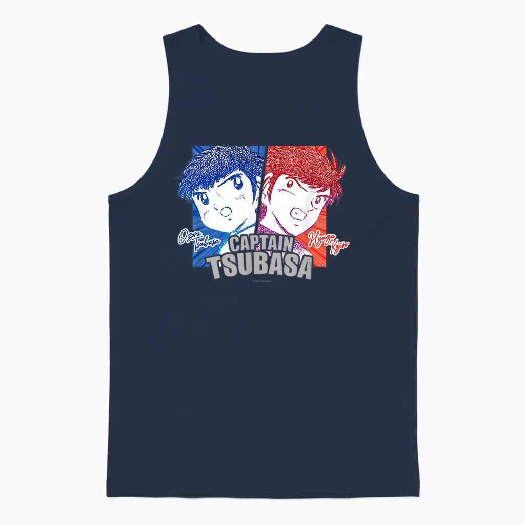 Captain Tsubasa Tsubasa Ozora&kojirou Hyuuga Unisex Tank Top in Navy