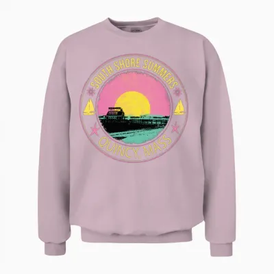 Retro South Shore Summers Unisex Sweatshirt - Light Pink