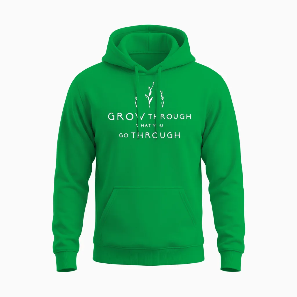 Self Growth Funny Unisex Hoodie in Irish Green