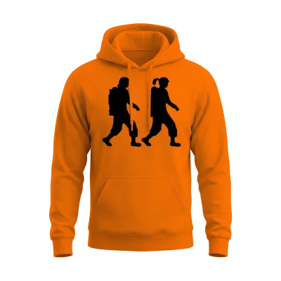 2 Girlfriends Hiking Unisex Hoodie - Safety Orange