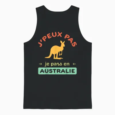 I Can't, I'm Going to Australia Pvt Tourist Unisex Tank Top - Black