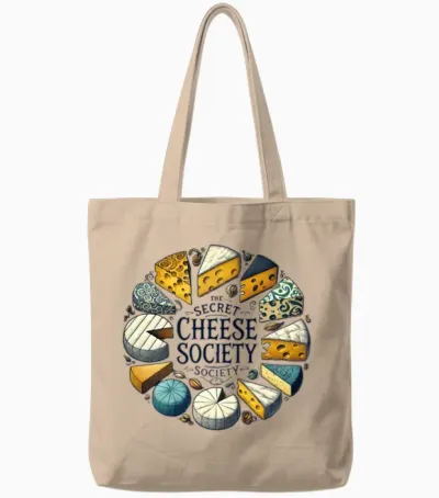 Cheese Circle: Secret Cheese Society Tote Bags - Natural