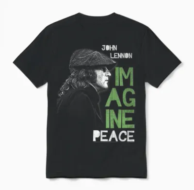 John Lennon Peacemaker Singer Rock World Unisex T-Shirt - Black