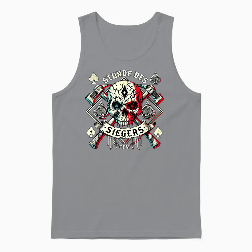 Stunde Des Siegers - Böhser Totenkopf Für Rocker Unisex Tank Top in Sport Grey