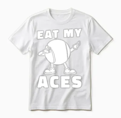 Tennis Funny Unisex T-Shirt - White