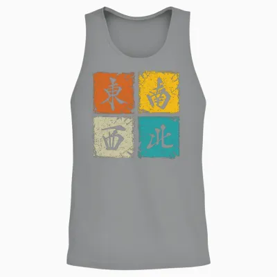 Four Winds Retro Squares Cool Mahjong Gift Unisex Tank Top - Sport Grey