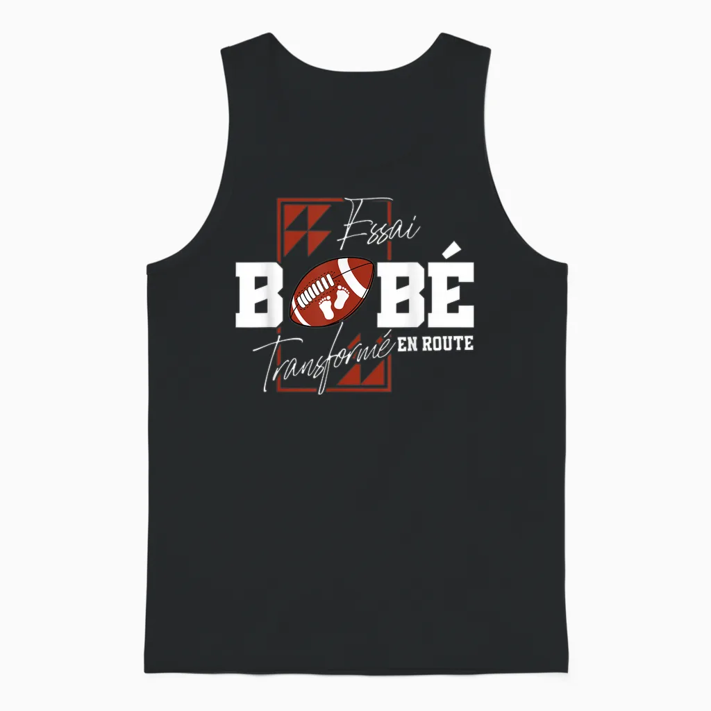Trial Transformed Baby into Road Rugbyman Future Dad Sporty Unisex Tank Top in Black