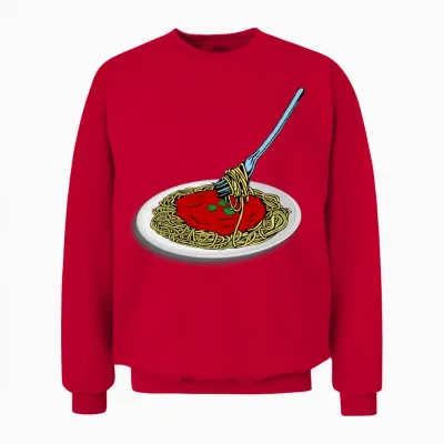 Spaghetti Unisex Sweatshirt - Red