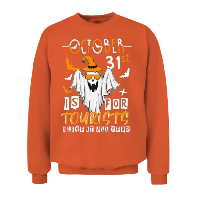 Halloween Funny Boo Unisex Sweatshirt - Orange