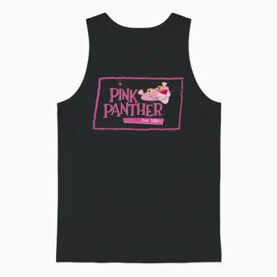 Portrait Logo Pink Panther Unisex Tank Top - Black