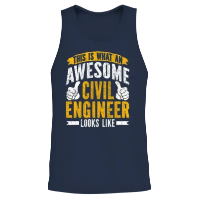 Civil Engineer - Funny Civil Engineering Engineer Unisex Tank Top - Navy