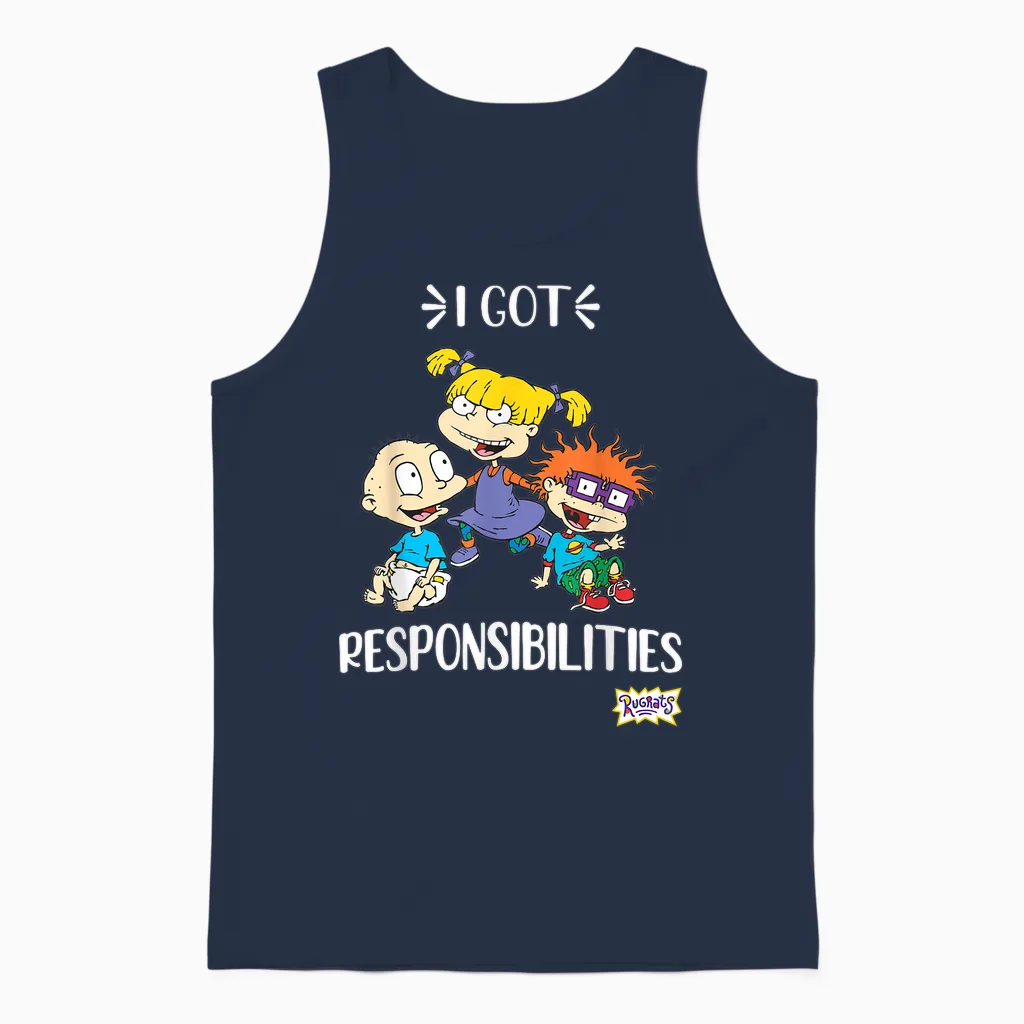 Mademark X Rugrats - Funny Angelica Quote Rugrats Unisex Tank Top in Navy