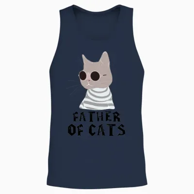 Funny Animals Unisex Tank Top - Navy