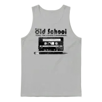 Old School Thing Cassette Retro 80s Unisex Tank Top - Ash – 1