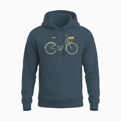 Bicycle Retro Unisex Hoodie - Dark Heather